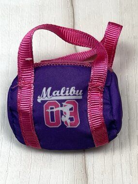 2016 Mattel Barbie Team Stacie Gymnastics Doll REPLACEMENT GYM BAG Purple Pink